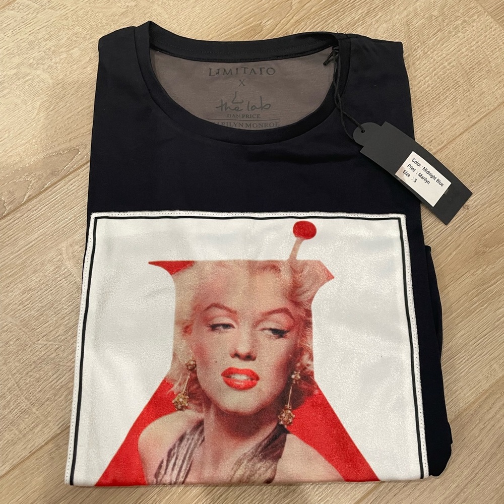 Limitato Men’s Black Marilyn Monroe Shirt - Picture 2 of 6